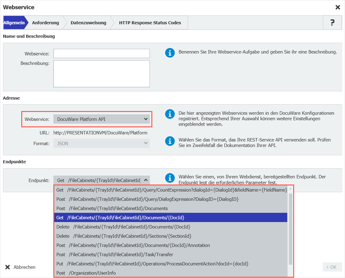 Vereinfachte Konfiguration